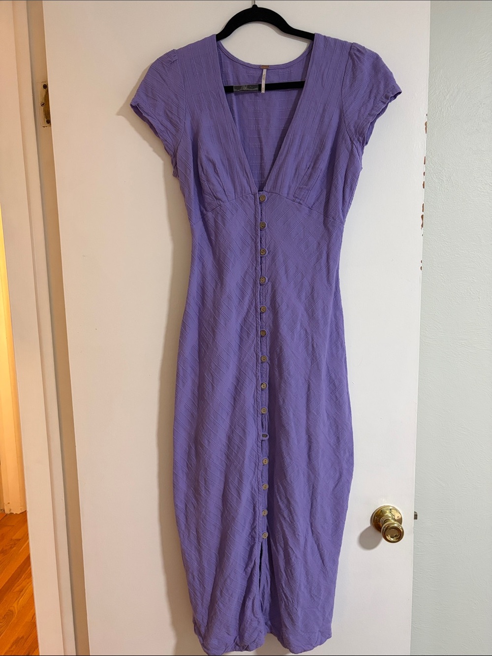 Free People New in Town Midi Dress in Chive Blossom - Picture 2 of 8